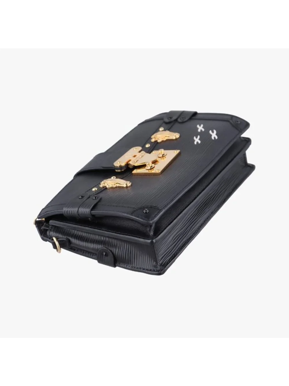Louis Vuitton Trunk Clutch Black Epi and Present